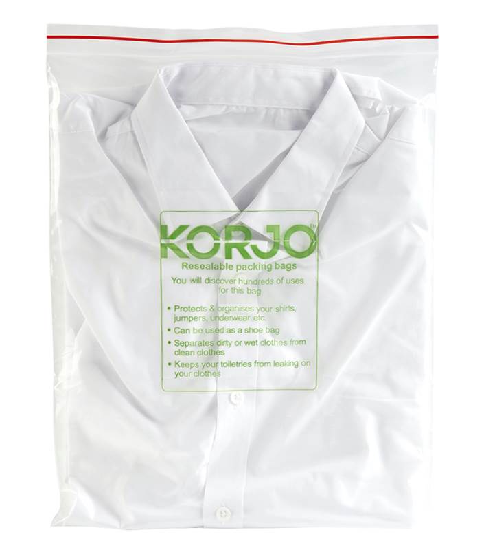 Korjo Resealable Packing Bags : 5 Piece