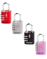 Korjo TSA Combination Lock - Duo Pack (2 Locks) - Available in 4 Colours
