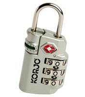 Korjo TSA Compliant Lock With Indicator - Silver
