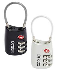 Korjo TSA Flexible Combo Lock - Available in 2 Colours 