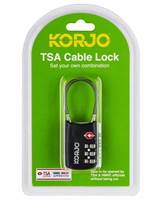 Korjo TSA Flexible Cable Combo Lock - Black - TSAFC-BLACK