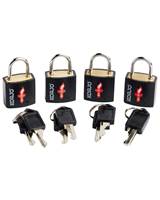 Korjo TSA Small Keyed Locks - 4 Pack - Black - TSALL4-BLACK