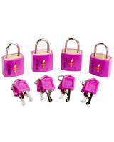 Korjo TSA Small Keyed Locks - 4 Pack - Purple - TSALL4-PURPLE