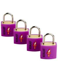 Korjo TSA Small Keyed Locks - 4 Pack - Purple 