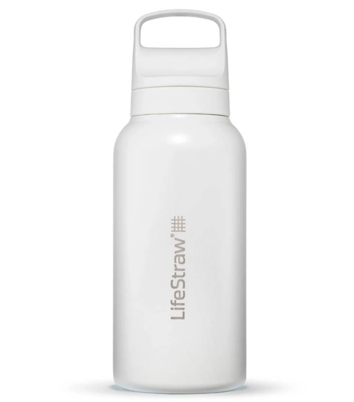 LifeStraw Go 2.0 - 1L Stainless Steel Water Filter Bottle - White