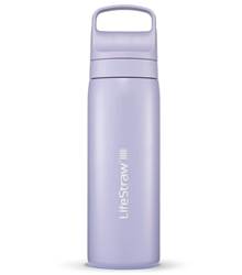 LifeStraw Go 2.0 - 500ml Stainless Steel Water Filter Bottle - Provence Purple