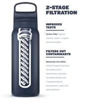 LifeStraw Go 2.0 - 700ml Stainless Steel Water Filter Bottle - Aegean Sea - LGV42SASWW