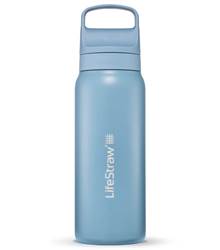 LifeStraw Go 2.0 - 700ml Stainless Steel Water Filter Bottle - Icelandic Blue