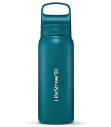 LifeStraw Go 2.0 - 700ml Stainless Steel Water Filter Bottle - Laguna Teal