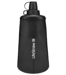 LifeStraw Peak 650ml Collapsible Squeeze Bottle with Filter - Dark Grey