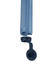 Highly versatile: Can also be attached to most water bottles and to standard gravity hoses with removable threaded bottom cap