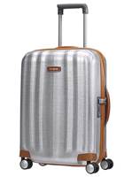 Samsonite Lite-Cube DLX Deluxe Luggage : 55 cm Spinner Wheeled Carry-On - Aluminium Colour