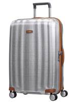 Samsonite Lite-Cube DLX Deluxe : 76 cm 4 Wheeled Spinner Luggage- Aluminium Colour