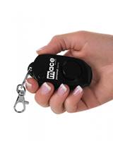 To use the Mace Brand Personal Alarm Keychain, simply depress the button on the front of the alarm which will then deter any attacker or intruder