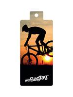 MyBagTag Luggage Tag Twin Pack - Cyclist at Sunset