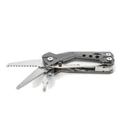 Multi-tool has pliers and saw