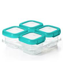 OXO Tot Baby Blocks Freezer Storage Container 4 Piece Set - Teal