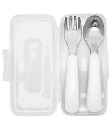 OXO Tot On The Go Fork And Spoon Set - Grey