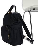 The shoulder strap has releasable security hook that allows you to attach the strap to a fixture to stop thieves from easily walking off with your bag