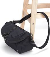 Cut-resistant anchor strap secures around a fixed object to protect your bag