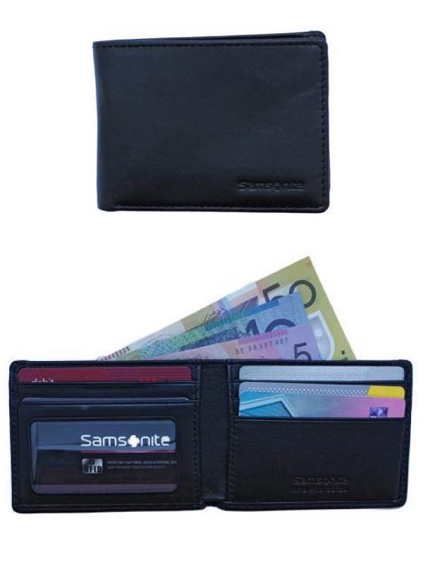 RFID Compact Wallet : Samsonite (Please note : Contents for display purpose only)
