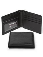 Samsonite RFID Blocking Leather Wallets : Slimline Wallet - Black