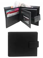 Samsonite RFID Blocking Leather Wallets : Wallet with Coin Purse - Black