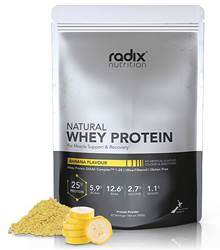 Radix Nutrition Natural Whey Protein Powder 1kg - Banana