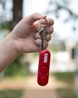 This sleek, compact and modern keychain attaches to backpack, purse or keys for convenient, instant access