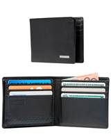 Samsonite DLX Leather Wallet - ID with 9 RFID Credit Card Slots - Black