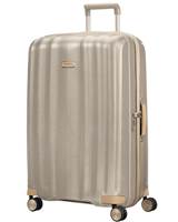 Samsonite Lite-Cube Prime Luggage : 76 cm 4 Wheel Spinner - Matt Ivory Gold