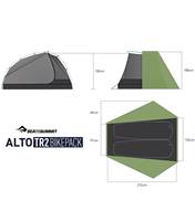 Sea To Summit Alto TR2 Ultralight Bikepack Tent (2 Person) - Green - ATS041051-170402