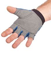 Synthetic leather palms contoured with a double layer in high wear areas