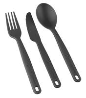 Sea to Summit Camp Cutlery 3 Piece Set - Knife, Fork and Spoon - Charcoal