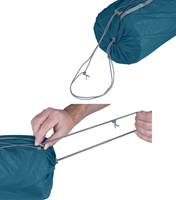 Generously-sized stuff sack with drawcords makes it easy to pack up your mat, then compress! **Updated Model Only**