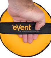Waterproof and air-permeable eVent® fabric base allows air to be pushed out but water can't get in