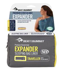 Sea to Summit Expander Sleeping Bag Liner - Stretch Poly-Cotton - Traveller with Pillow Insert