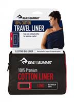 Sea to Summit Travel Sleep Liner : Cotton Long Size - Navy