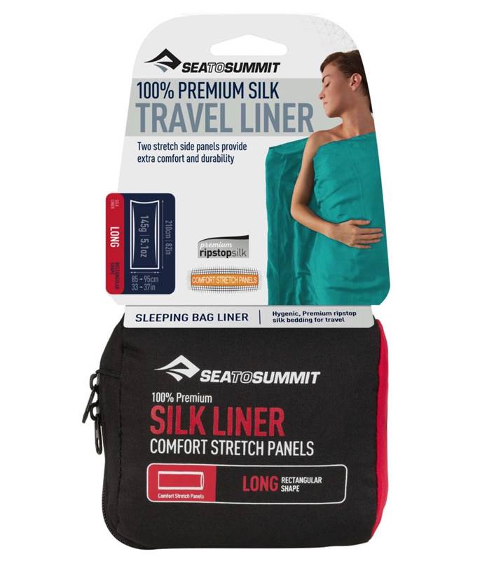 Sea to Summit Travel Sleep Liner : Silk Liner Stretch Long