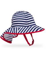 Sunday Afternoons Sunsprout Hat - Navy/White stripe (Infant 0 - 6 Months)
