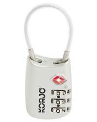 Korjo TSA Flexible Cable Combination Lock - Silver 
