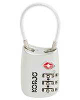 Korjo TSA Flexible Cable Combination Lock - Silver - TSAFC-SILVER