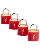 Korjo TSA Keyed Small Locks - 4 Pack - Red