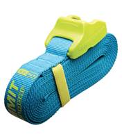 Includes elastic loop to keep strap rolled up