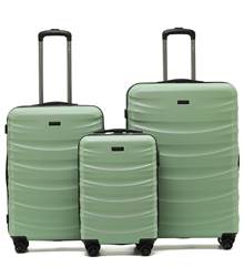 Tosca Interstellar 4-Wheel Expandable Luggage Set of 3 - Green (Small, Medium and Large)