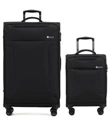 Tosca SO LITE 3.0 - 4-Wheel Spinner Case Set of 2 - Black (Carry-on and Large)