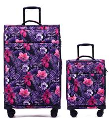  Tosca SO LITE 3.0 - 4-Wheel Spinner Case Set of 2 - Flowers (Carry-on and Large)