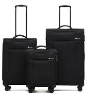 Tosca SO LITE 3.0 - 4-Wheel Spinner Case Set of 3 - Black (Small, Medium and Large)