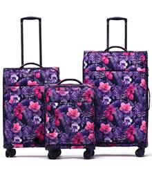 Tosca SO LITE 3.0 - 4-Wheel Spinner Case Set of 3 - Flowers (Small, Medium and Large)