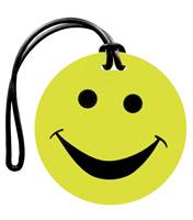 Tosca Smiley Luggage Tag - Yellow